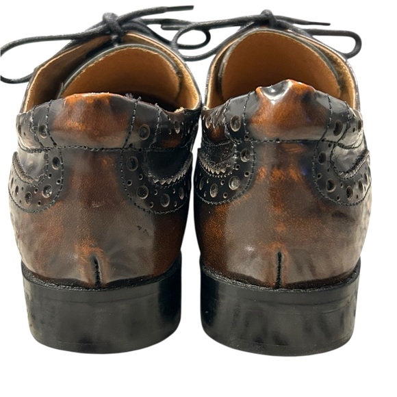 Mona Flying Women's Leather Perforated Lace-up Oxfords 40 US Size 9 - Picture 5 of 8